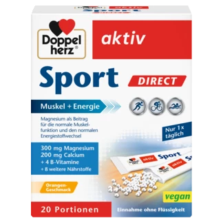 Abbildung der Produktverpackung Doppelherz aktiv Sport DIRECT Frontansicht